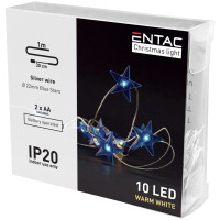 Entac karácsonyi kék csillag IP20 10led /elem AA/ 1év garancia