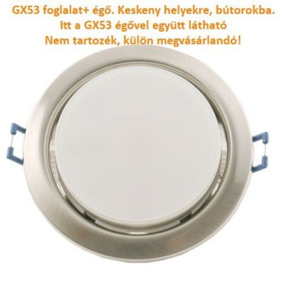 L.L.Led Foglalat a GX53 típusú led lámpákhoz matt króm 1év garancia